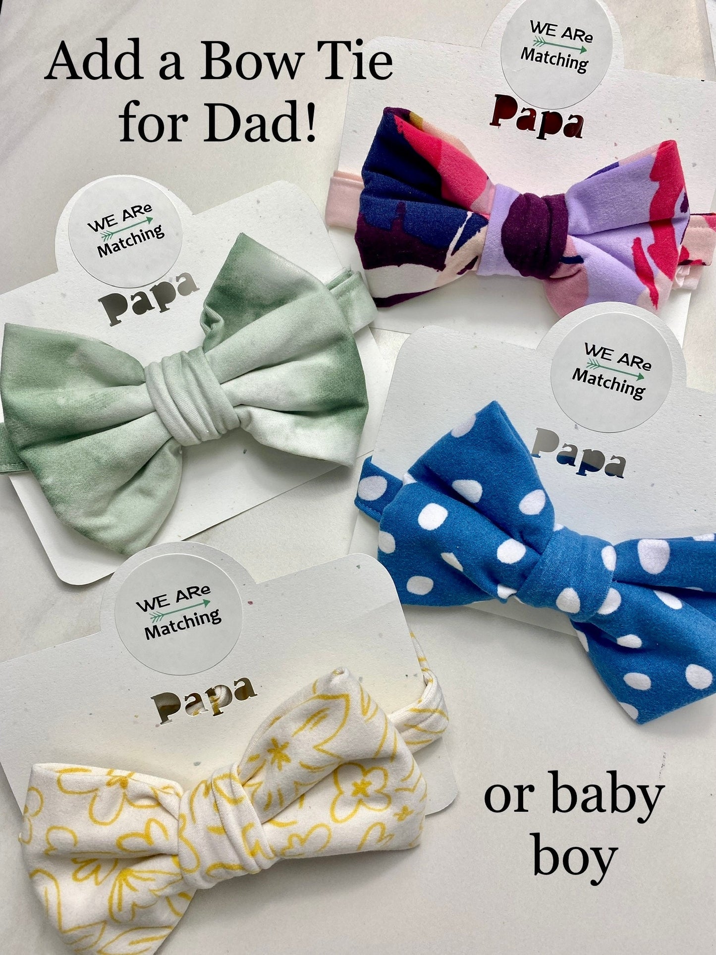 Matching Child+Mom+Dog | Bow + Dog Bandana + Knotted Headband 4 Mom| Bow=Nylon Headband OR Alligator Clip OR 2 Piggies| Bow fits Baby-Child