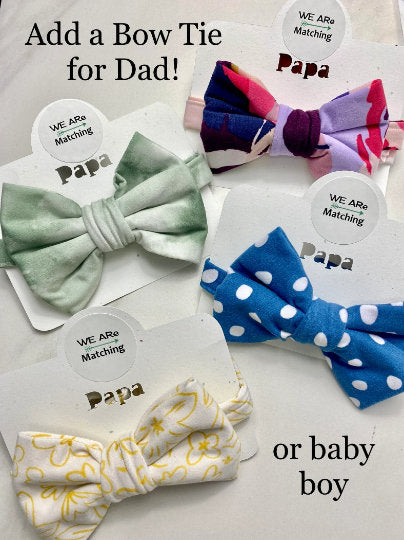 Baby Bow Tie + Knotted Headband for mom| Mom and baby match | Perfect Mother's day or baby shower gift| 3 size, adjustable bow tie