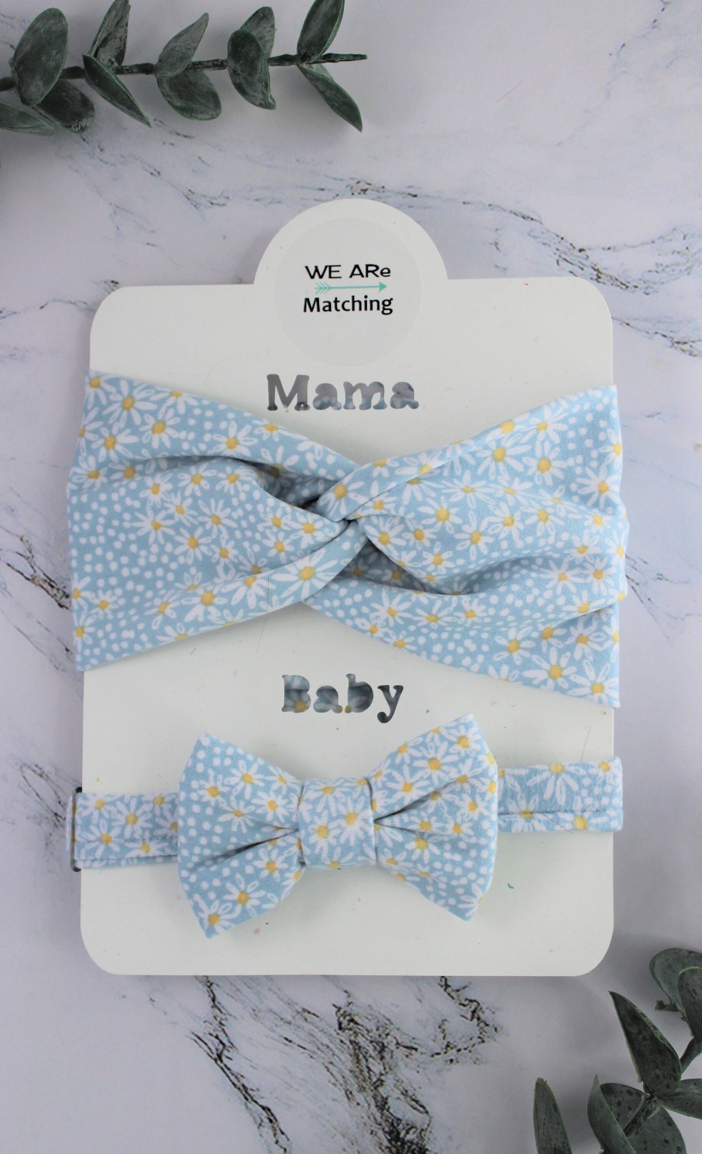 Baby Bow Tie + Knotted Headband for mom| Mom and baby match | Perfect Mother's day or baby shower gift| 3 size, adjustable bow tie