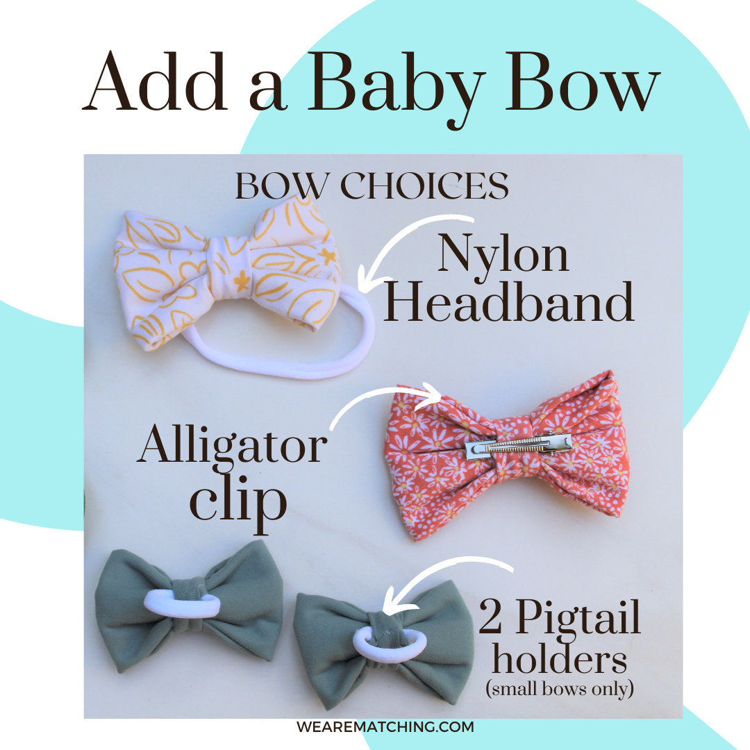 Matching baby bib + headband for mom| Perfect gift for mom and baby| baby shower gift| Add a Bowtie for Dad or Baby